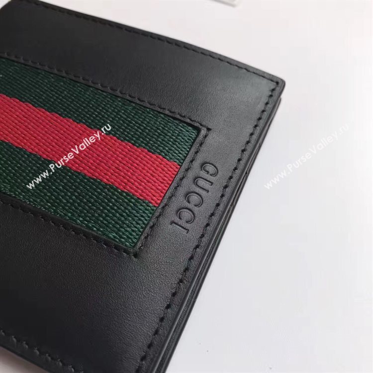 Gucci Calfskin Leather Wallet 476013 Black