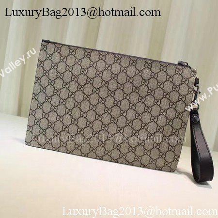 Gucci Angry Cat Print GG Supreme Pouch 473904 Tiger