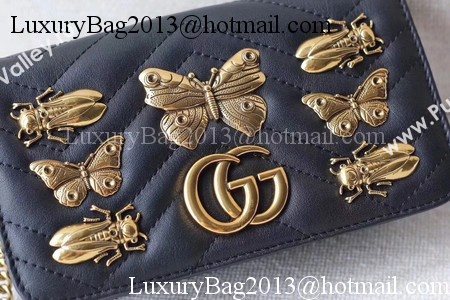 Gucci GG Marmont Animal Studs mini Bag 488426 Black