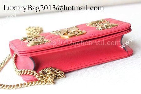 Gucci GG Marmont Animal Studs mini Bag 488426 Red