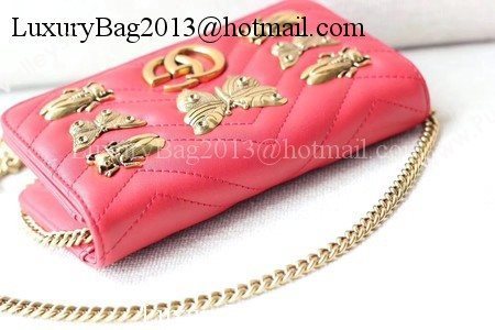 Gucci GG Marmont Animal Studs mini Bag 488426 Red