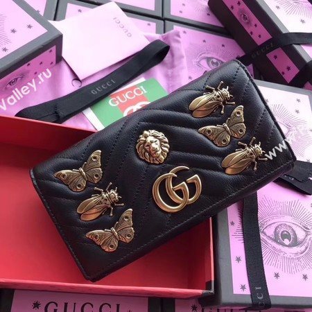 Gucci GG Marmont Continental Wallet A443436 Black