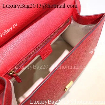 Gucci GG Marmont Leather Top Handle Bag 421890 Red