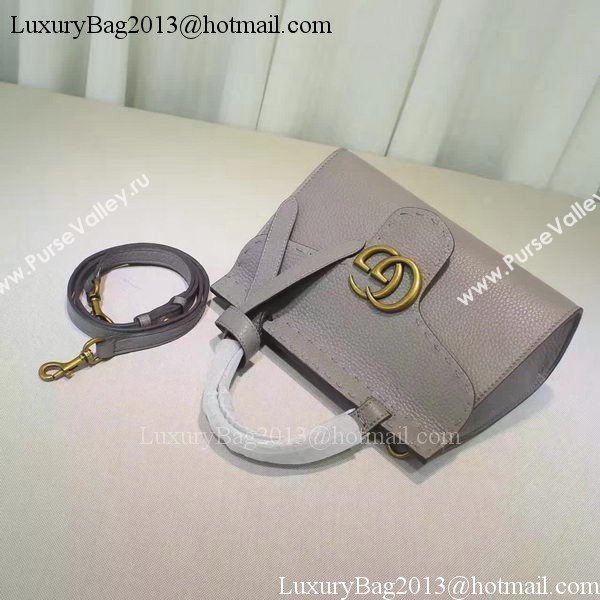 Gucci GG Marmont Leather Top Handle mini Bag 442622 Grey