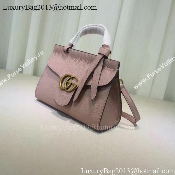 Gucci GG Marmont Leather Top Handle mini Bag 442622 Light Pink