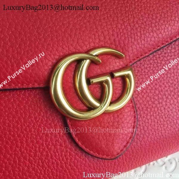 Gucci GG Marmont Leather mini Chain Bag 401232 Red