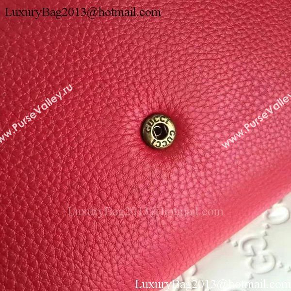 Gucci GG Marmont Leather mini Chain Bag 401232 Red