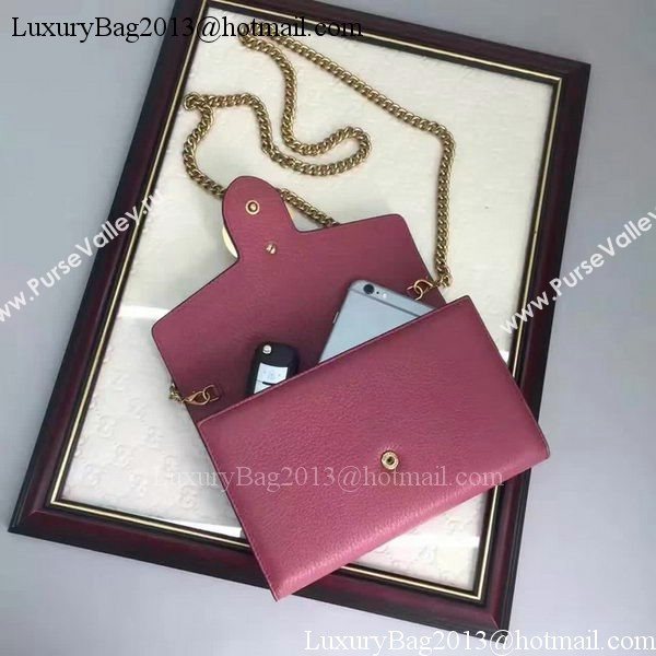 Gucci GG Marmont Leather mini Chain Bag 401232 Wine