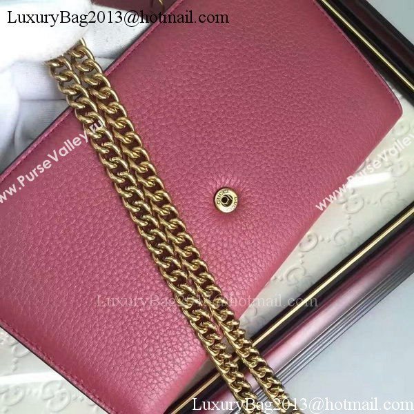 Gucci GG Marmont Leather mini Chain Bag 401232 Wine