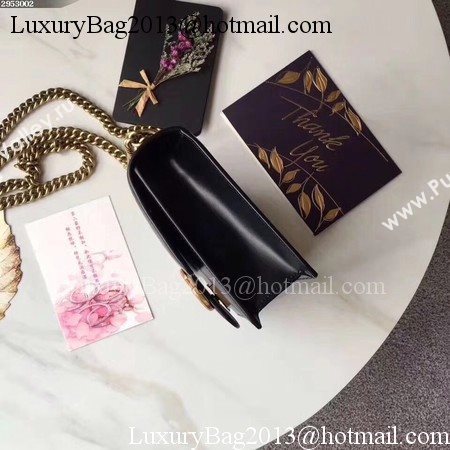 Gucci GG Marmont Leather mini Chain Bag 431384 Black