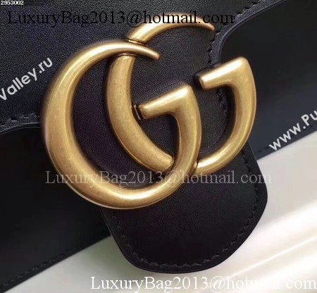 Gucci GG Marmont Leather mini Chain Bag 431384 Black