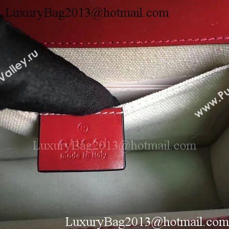 Gucci GG Marmont Leather mini Chain Bag 431384 Red