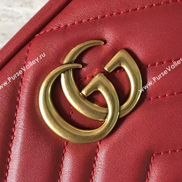 Gucci GG Marmont Matelasse Mini Shoulder Bag 448065A Red