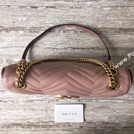 Gucci GG Marmont Matelasse Shoulder Bag 443496 Pink