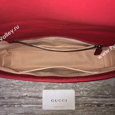 Gucci GG Marmont Matelasse Shoulder Bag 443496 Red