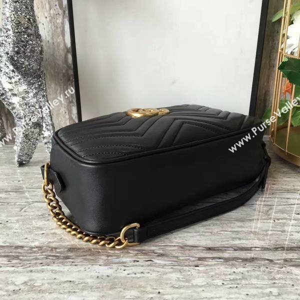 Gucci GG Marmont Matelasse Shoulder Bag 447632A Black