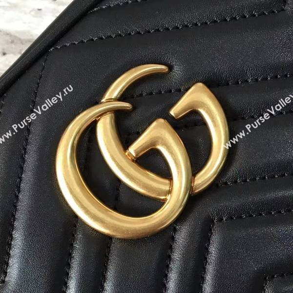 Gucci GG Marmont Matelasse Shoulder Bag 447632A Black
