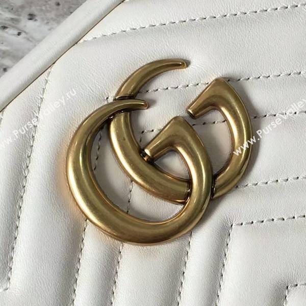 Gucci GG Marmont Matelasse Shoulder Bag 447632A White