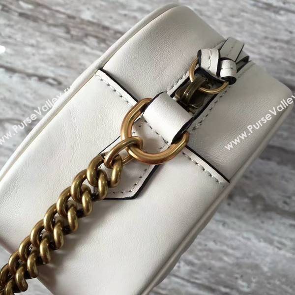 Gucci GG Marmont Matelasse Shoulder Bag 447632A White