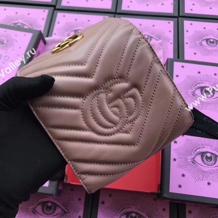 Gucci GG Marmont Matelasse Wallet 474802 Pink