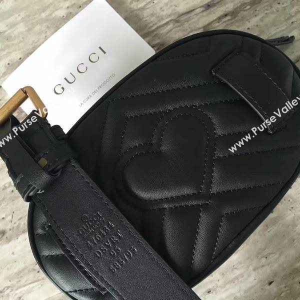 Gucci GG Marmont Quilted Leather Bag 476434 Black