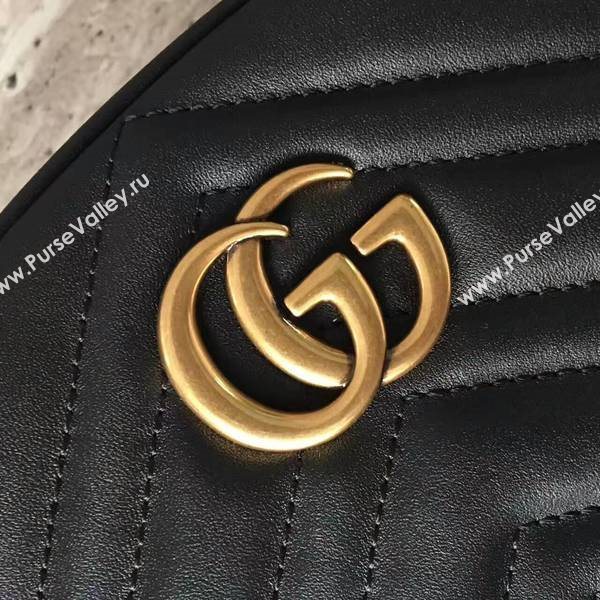Gucci GG Marmont Quilted Leather Bag 476434 Black