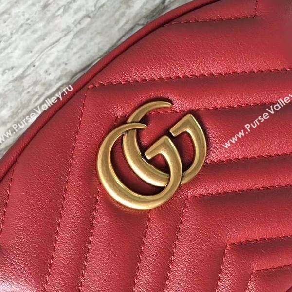 Gucci GG Marmont Quilted Leather Bag 476434 Red