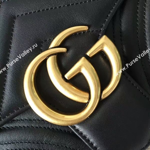 Gucci GG Marmont Velvet Shoulder Bag 443496A Black
