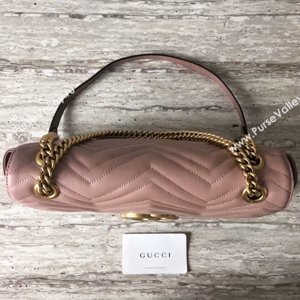 Gucci GG Marmont Velvet Shoulder Bag 443496A Light Pink