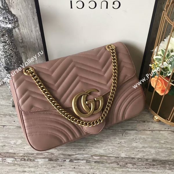 Gucci GG Marmont Velvet Shoulder Bag 443496A Light Pink