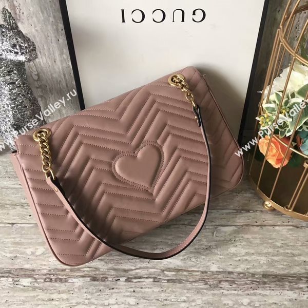 Gucci GG Marmont Velvet Shoulder Bag 443496A Light Pink