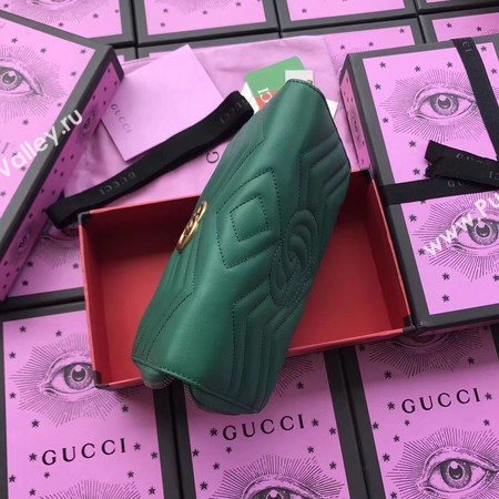 Gucci GG Marmont Zip Around Wallet 443123 Green