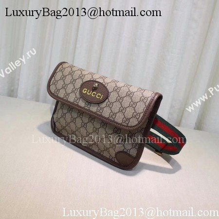 Gucci GG Supreme Belt Bag 493930 Brown