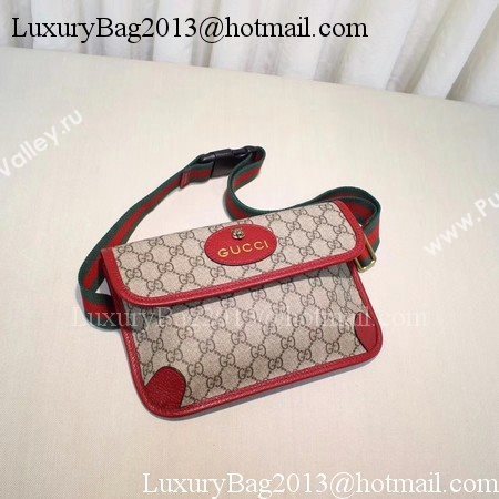 Gucci GG Supreme Belt Bag 493930 Red