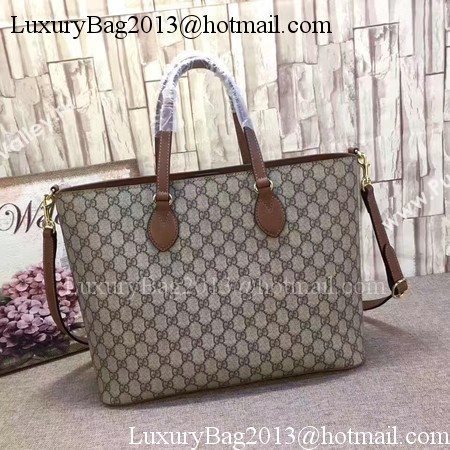 Gucci GG Supreme Tote Bag 453705 Brown