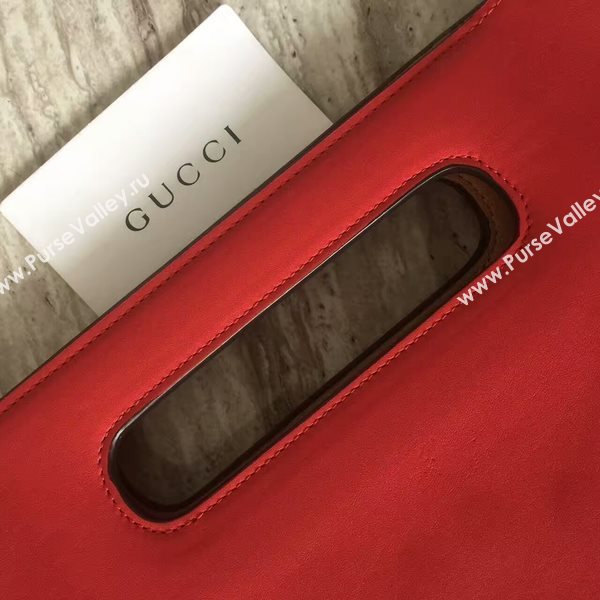 Gucci Ghost Calfskin Leather Shopper Bag 414476 Red