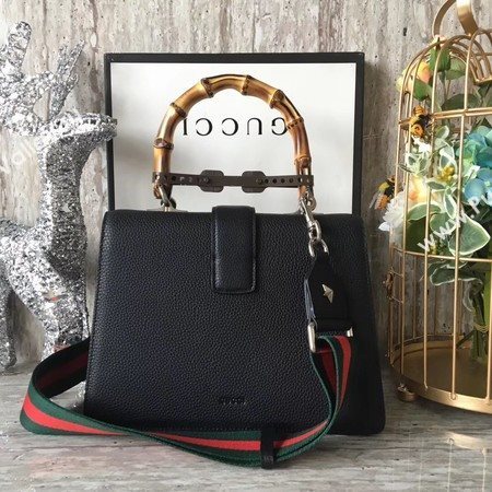 Gucci Dionysus Leather Top Handle Bag 448075 Black