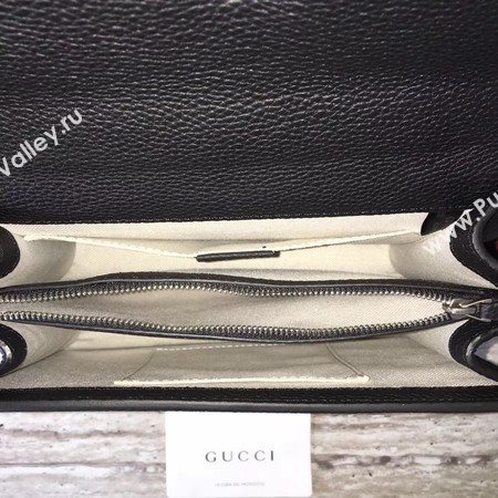 Gucci Dionysus Leather Top Handle Bag 448075 Black