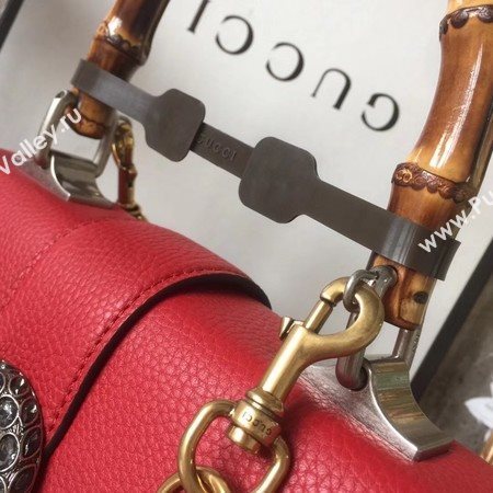 Gucci Dionysus Leather Top Handle Bag 448075 Red