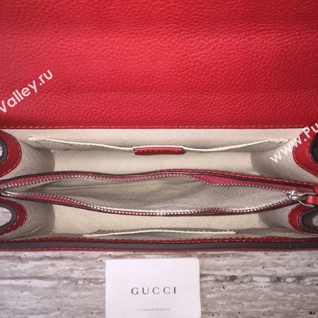 Gucci Dionysus Leather Top Handle Bag 448075 Red