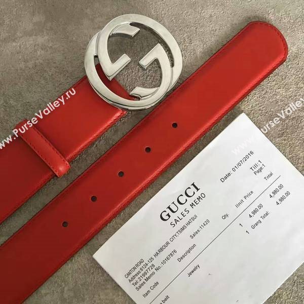 Gucci Original Calf Leather 3.5CM Belt 68884E