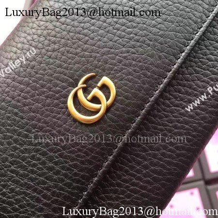 Gucci Leather Continental Wallet 456116 Black