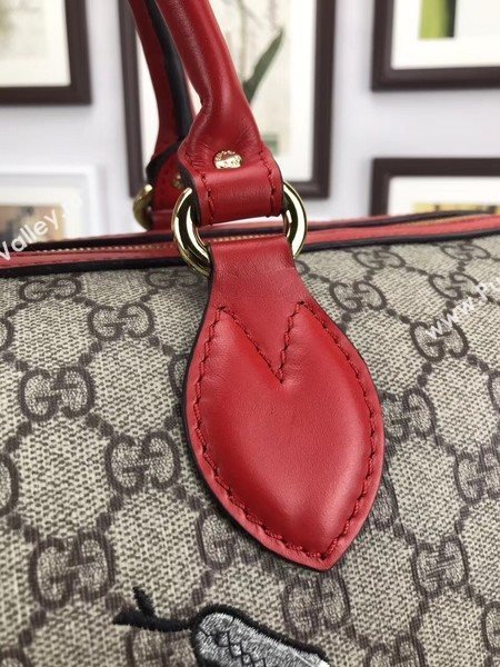 Gucci Limited Edition GG Supreme Top Handle Bag 409527 Red