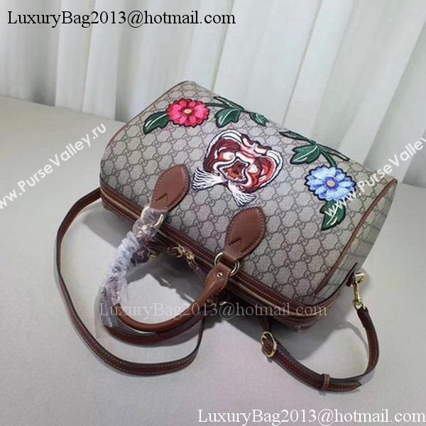 Gucci Limited Edition GG Supreme Top Handle Bag 409527 Tiger