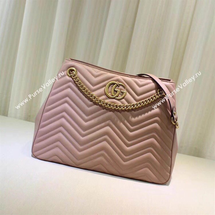 Gucci Marmont Medium Matelasse Shoulder Bag 447627 Pink