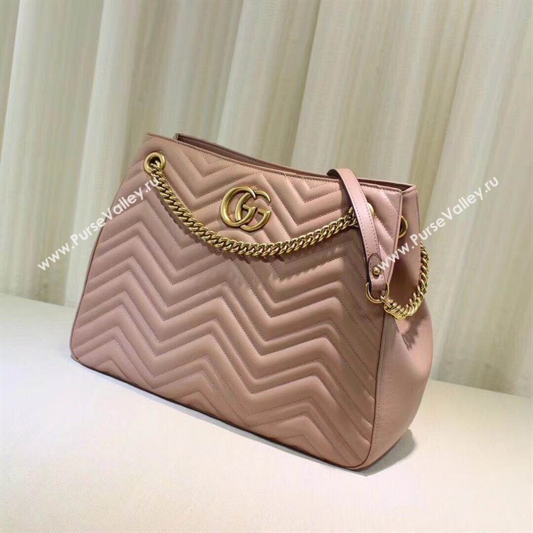 Gucci Marmont Medium Matelasse Shoulder Bag 447627 Pink