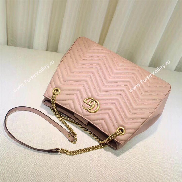 Gucci Marmont Medium Matelasse Shoulder Bag 447627 Pink