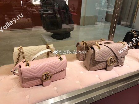 Gucci Now GG Marmont Matelasse Shoulder Bag 443496 Apricot