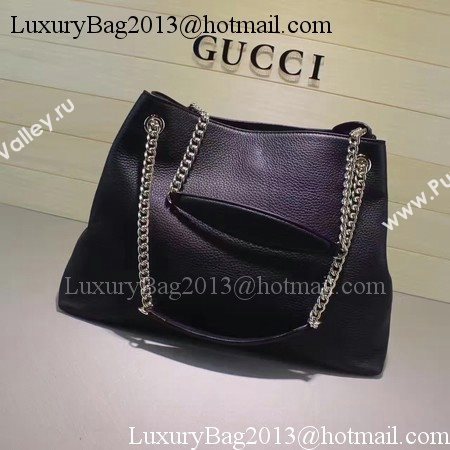 Gucci Soho Medium Tote Bag Calfskin Leather 308982 Black