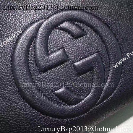 Gucci Soho Medium Tote Bag Calfskin Leather 308982 Black